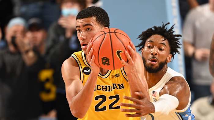 Michigan guard Caleb Houstan vs UNC